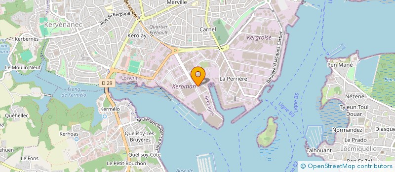 localisation de l'entreprise ETABLISSEMENTS MONFORT à LORIENT