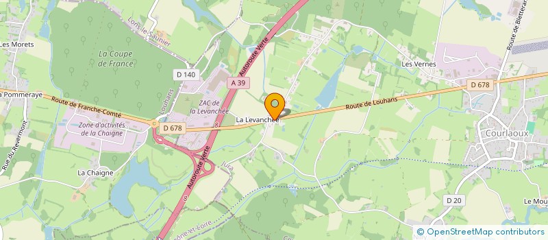 localisation de l'entreprise ETABLISSEMENTS MONIN à COURLANS