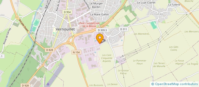 localisation de l'entreprise ETABLISSEMENTS MONTIGNAC ROUX à VERNOUILLET