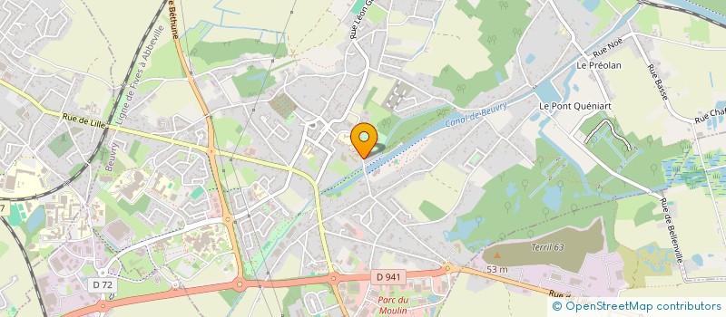 localisation de l'entreprise ETABLISSEMENTS MOREAU SARL  BEUVRY