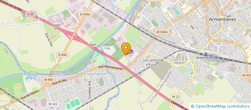 localisation de l'entreprise ETABLISSEMENTS MOTTEZ ET COMPAGNIE à ERQUINGHEM-LYS