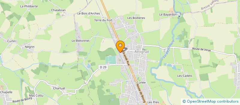 localisation de l'entreprise ETABLISSEMENTS NALLET B. à ATTIGNAT