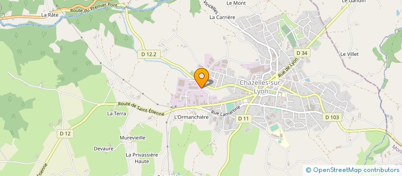 localisation de l'entreprise ETABLISSEMENTS NOALLY  CHAZELLES-SUR-LYON