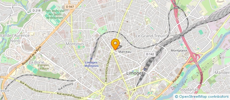 localisation de l'entreprise ETABLISSEMENTS NOUHAUD HENRI à LIMOGES