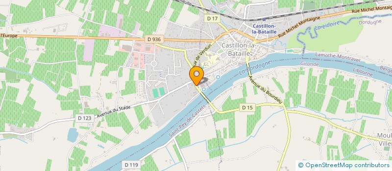 localisation de l'entreprise ETABLISSEMENTS O. C. SUBLETT  SAINT-MAGNE-DE-CASTILLON