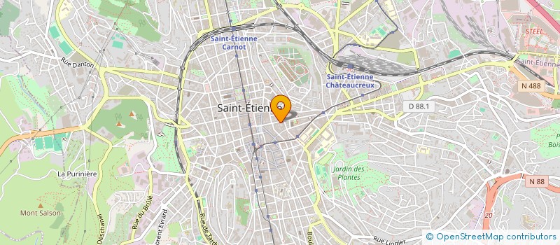 localisation de l'entreprise ETABLISSEMENTS ORLANDO PALUSCI ET FILS à SAINT-ETIENNE