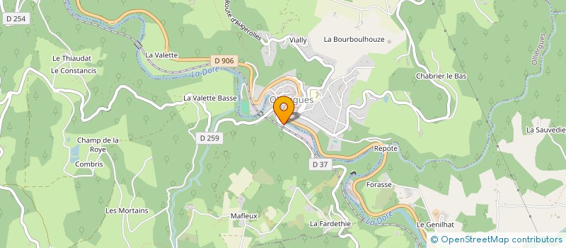 localisation de l'entreprise ETABLISSEMENTS OSSEDAT à SAINT-GERVAIS-SOUS-MEYMONT