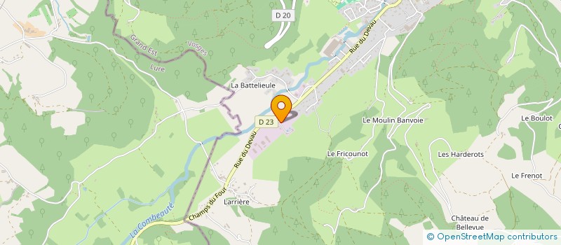 localisation de l'entreprise ETABLISSEMENTS OUGIER à LE VAL D'AJOL