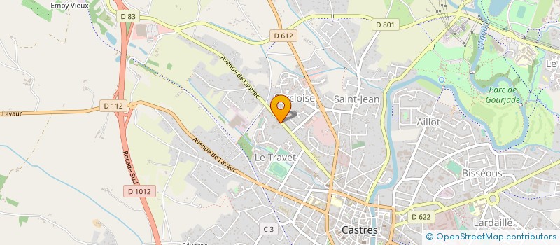 localisation de l'entreprise ETABLISSEMENTS OULMIERE SARL à CASTRES