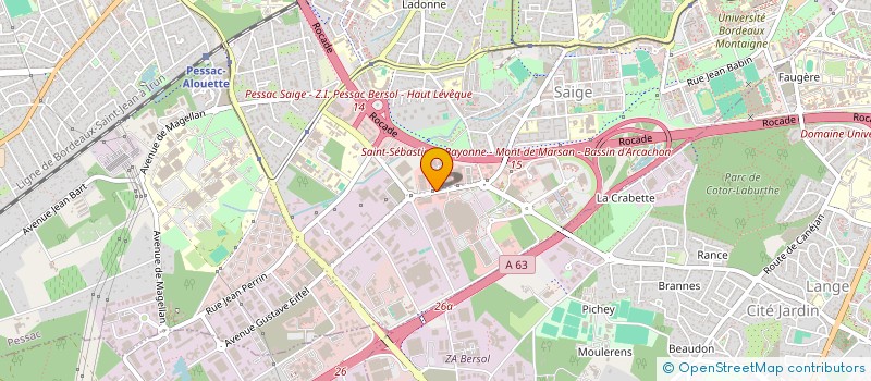 localisation de l'entreprise ETABLISSEMENTS P AUBARBIER SA  PESSAC