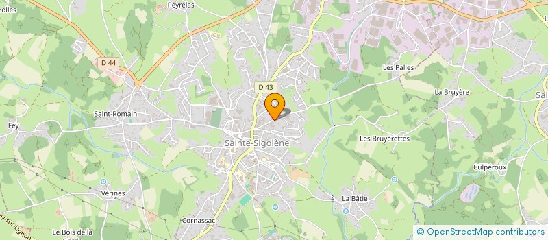 localisation de l'entreprise ETABLISSEMENTS P. CORNILLON ET COMPAGNIE  SAINTE-SIGOLENE