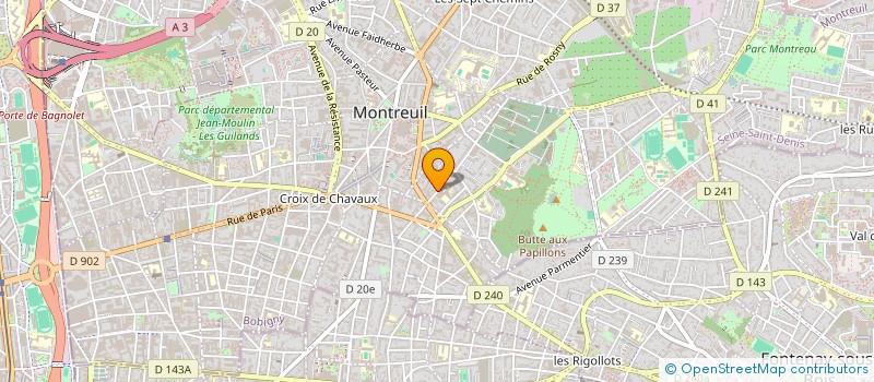 localisation de l'entreprise ETABLISSEMENTS P. MAUREL ET FILS à MONTREUIL