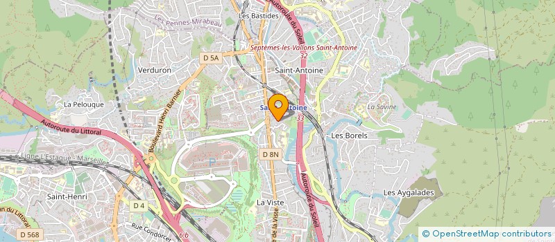 localisation de l'entreprise ETABLISSEMENTS PALMIERI-ROBIN à MARSEILLE