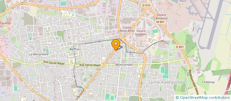 localisation de l'entreprise ETABLISSEMENTS PARZY ANDRE à TOURS