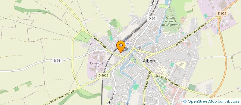 localisation de l'entreprise ETABLISSEMENTS PATRICE LEDUC à ALBERT