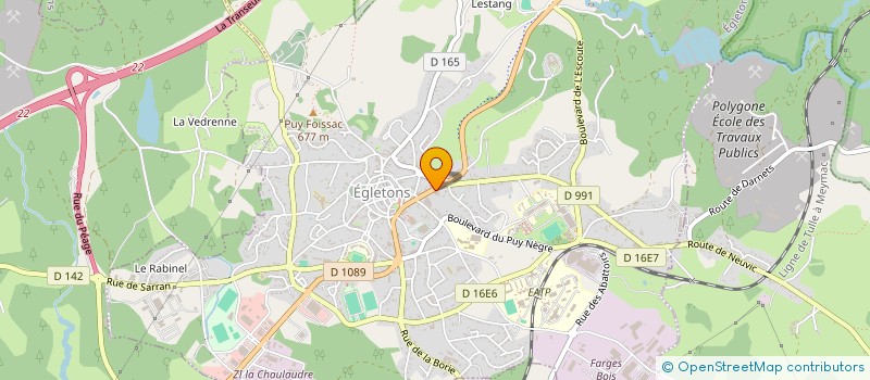 localisation de l'entreprise ETABLISSEMENTS PAUL MAZEYRAT à EGLETONS