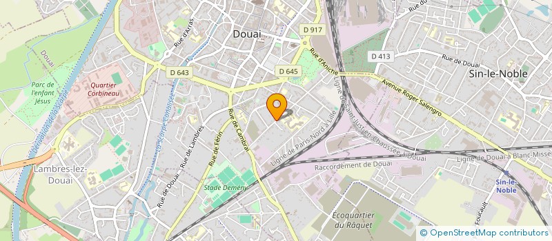 localisation de l'entreprise ETABLISSEMENTS PAUL VITRANT à DOUAI