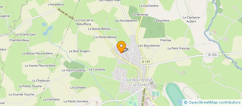 localisation de l'entreprise ETABLISSEMENTS PAVIS à LE BOURGNEUF-LA-FORET