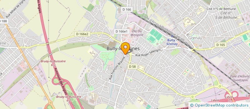 localisation de l'entreprise ETABLISSEMENTS PELISSIER à BULLY-LES-MINES