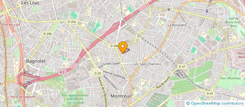 localisation de l'entreprise ETABLISSEMENTS PERINELLE ET MATHIS à MONTREUIL