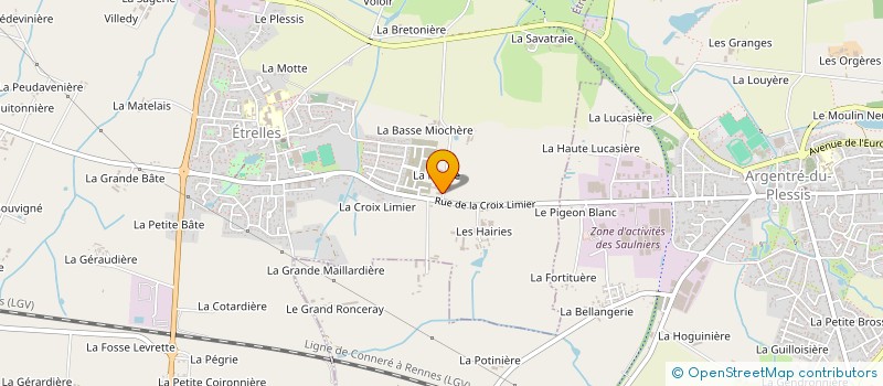 localisation de l'entreprise ETABLISSEMENTS PERRIER à ETRELLES