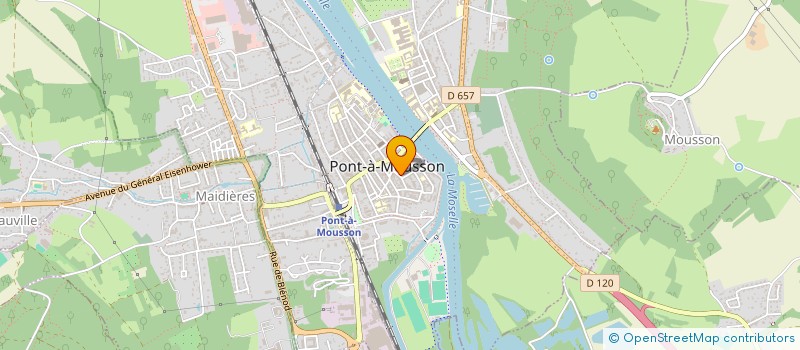 localisation de l'entreprise ETABLISSEMENTS PERRIN ET COMPAGNIE à PONT-A-MOUSSON