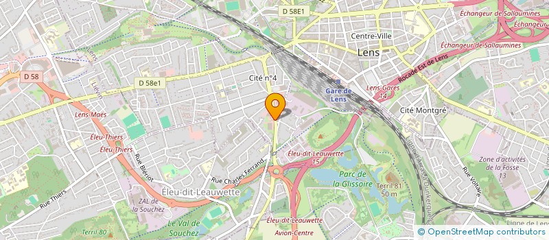 localisation de l'entreprise ETABLISSEMENTS PETILLON à LENS