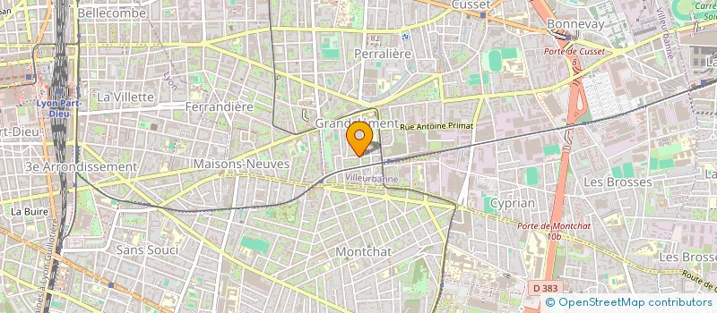 localisation de l'entreprise ETABLISSEMENTS PETITJEAN  VILLEURBANNE