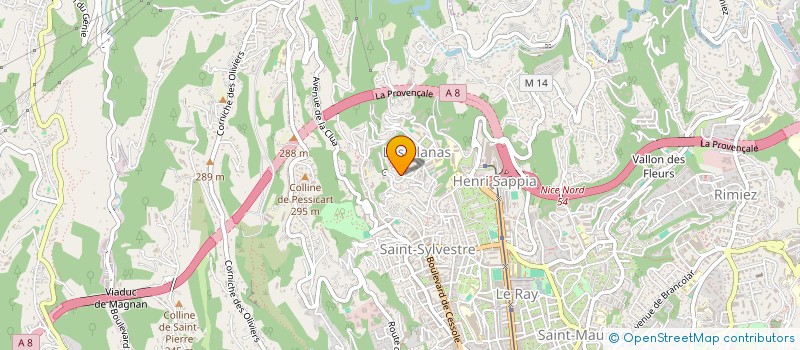 localisation de l'entreprise ETABLISSEMENTS PEYTOUR  NICE