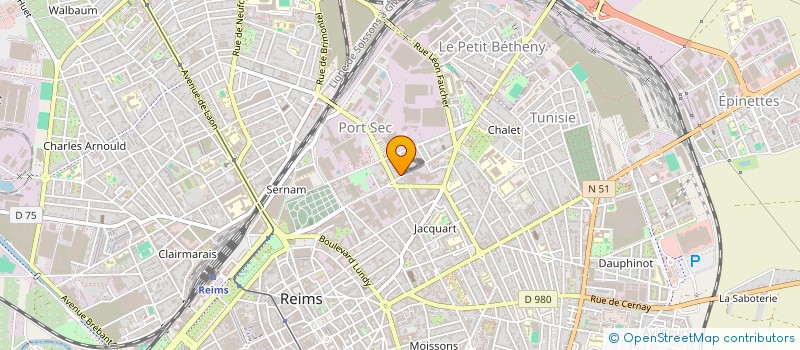 localisation de l'entreprise ETABLISSEMENTS PIERRE DELAVEUVE à REIMS
