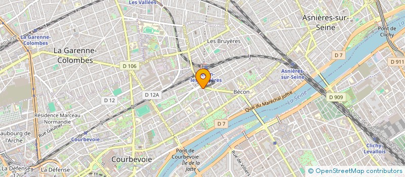 localisation de l'entreprise ETABLISSEMENTS PIERRE GILLET à COURBEVOIE