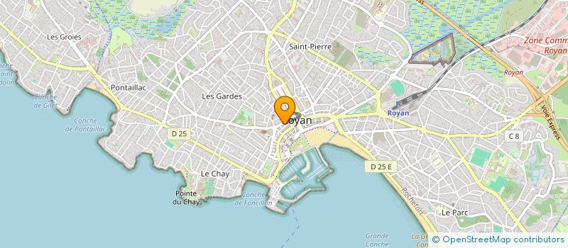 localisation de l'entreprise ETABLISSEMENTS PIERRE JUGLAS à ROYAN