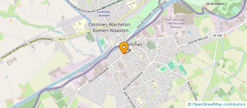 localisation de l'entreprise ETABLISSEMENTS PILATE SURMON à COMINES