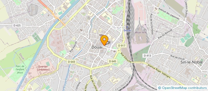 localisation de l'entreprise ETABLISSEMENTS PINART DESPINOY à DOUAI
