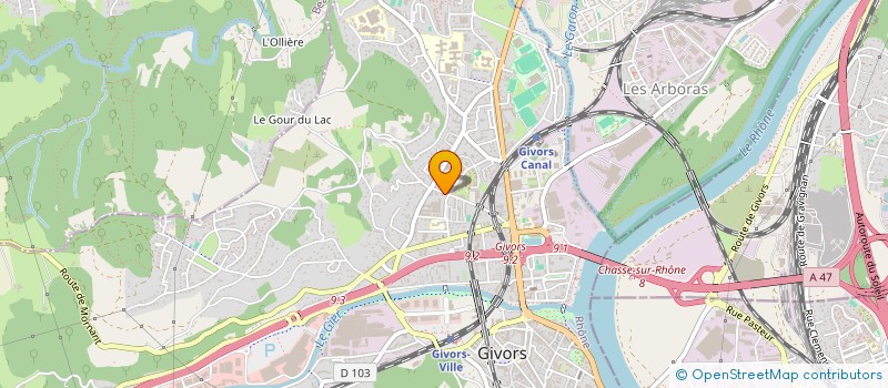 localisation de l'entreprise ETABLISSEMENTS PIVIDAL SARL à GIVORS