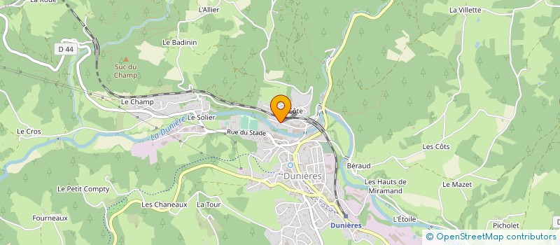 localisation de l'entreprise ETABLISSEMENTS POCHON AINE ET FILS à DUNIERES