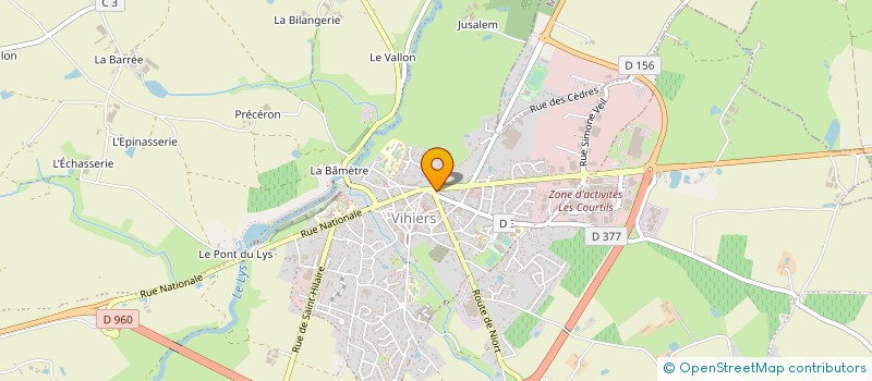 localisation de l'entreprise ETABLISSEMENTS POITOU AURELIEN à LYS-HAUT-LAYON