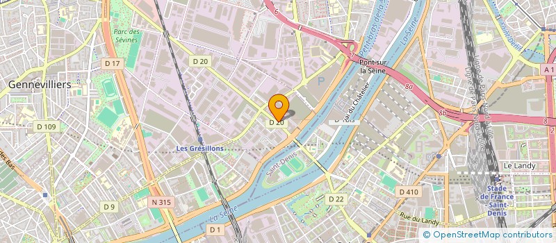 localisation de l'entreprise ETABLISSEMENTS POULET MION à GENNEVILLIERS