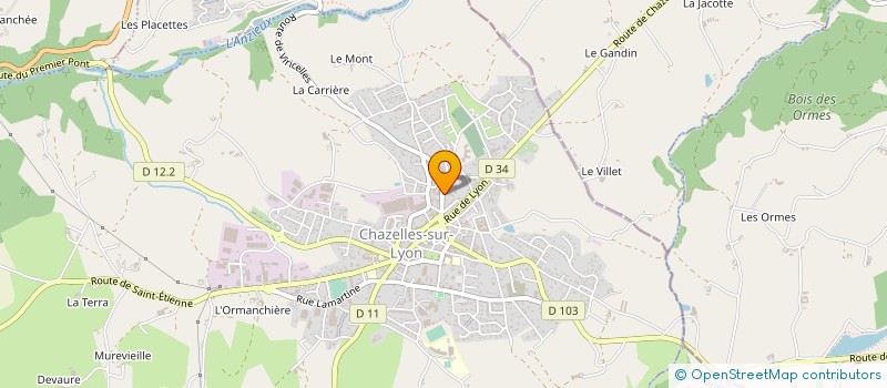 localisation de l'entreprise ETABLISSEMENTS PRAT à CHAZELLES-SUR-LYON