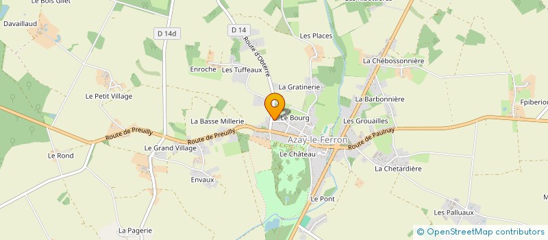 localisation de l'entreprise ETABLISSEMENTS PRAULT à AZAY-LE-FERRON