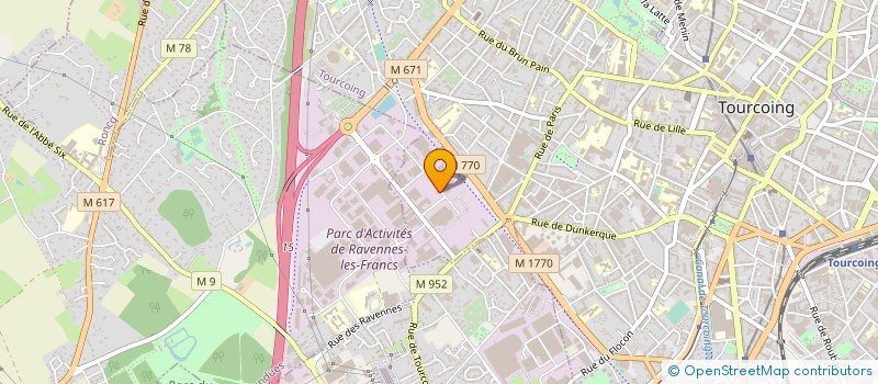 localisation de l'entreprise ETABLISSEMENTS PROUVOST à TOURCOING
