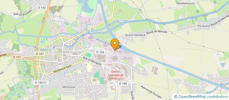 localisation de l'entreprise ETABLISSEMENTS QUEFFELEC à AIRE SUR LA LYS