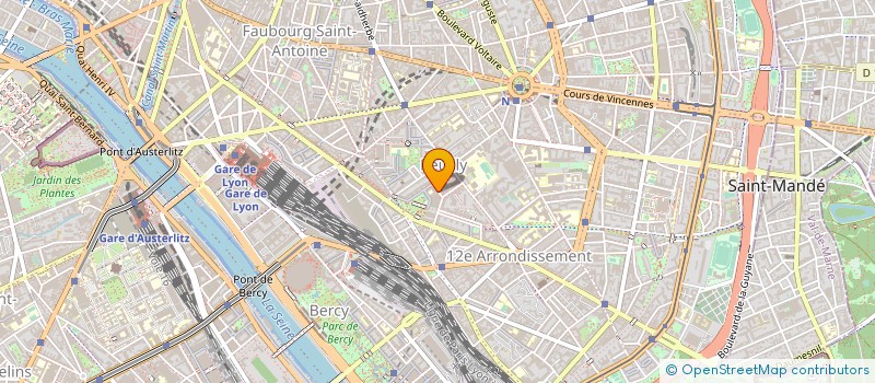 localisation de l'entreprise ETABLISSEMENTS R FOURNIER à PARIS 12