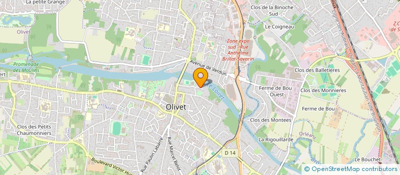 localisation de l'entreprise ETABLISSEMENTS R. MENG à OLIVET