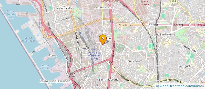 localisation de l'entreprise ETABLISSEMENTS RAFFAELLI à MARSEILLE