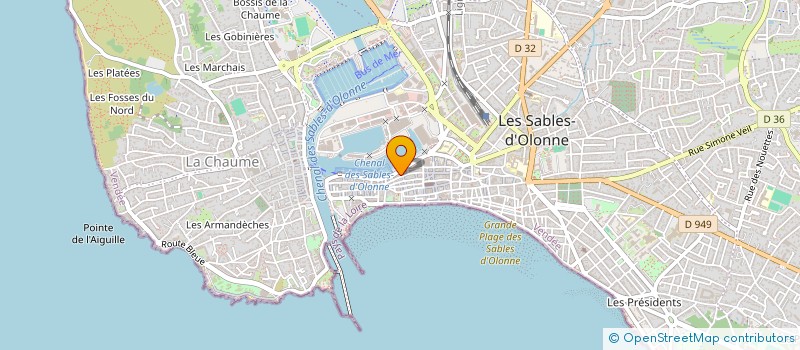 localisation de l'entreprise ETABLISSEMENTS RAYMOND ROUILLARD à LES SABLES D'OLONNE