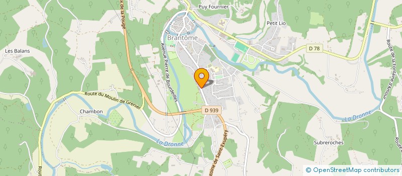 localisation de l'entreprise ETABLISSEMENTS RAYSSIGUIER à BRANTOME EN PERIGORD