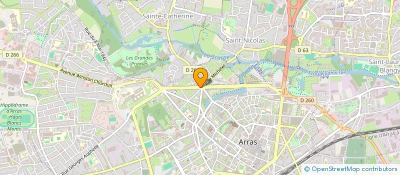 localisation de l'entreprise ETABLISSEMENTS RENE CLIQUOT à ARRAS