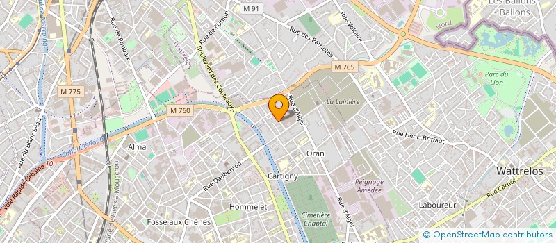 localisation de l'entreprise ETABLISSEMENTS RENE DELPORTE à ROUBAIX