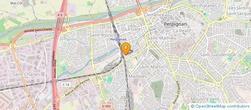 localisation de l'entreprise ETABLISSEMENTS RENE DOUDON à PERPIGNAN